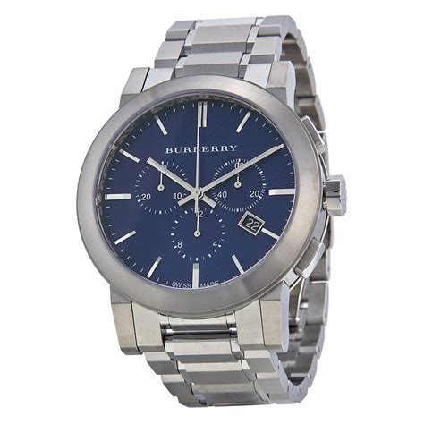 burberry watches chronograph blue|burberry stainless steel chronograph watch.